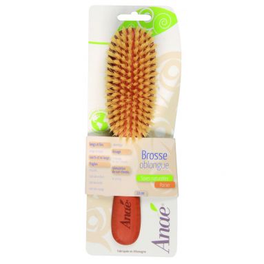 Brosse oblongue Flower en bois naturel de poirier Brosse oblongue Flower en bois naturel de poirier