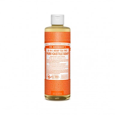 Savon de Castille multi-usage 18 en 1 Tea Tree - 475 ml - Dr Bronner's Savon de Castille multi-usage 18 en 1 Tea Tree - 475 ml - Dr Bronner's