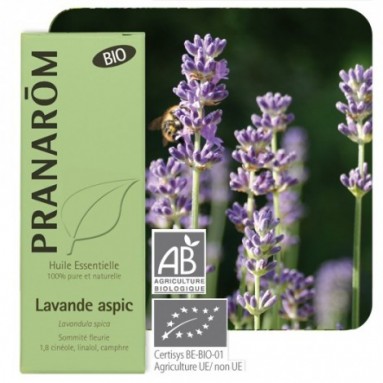 Huile essentielle de Lavande aspic BIO - 10 ml - Pranarôm Huile essentielle de Lavande aspic BIO - 10 ml - Pranarôm