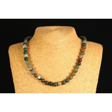 Agate indien - Collier perle 40 cm - Nia Agate indien - Collier perle 40 cm - Nia