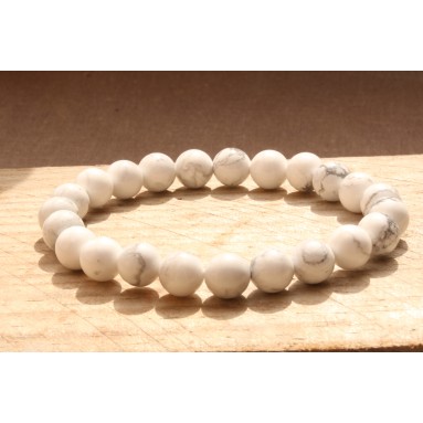 Bracelet perle Howlite - NIA