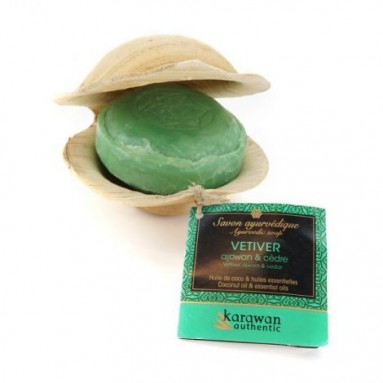Savon ayurvédique vétiver - 100g - Karawan Savon ayurvédique vétiver - 100g - Karawan