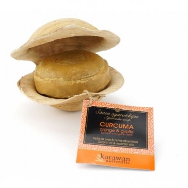 Savon ayurvédique curcuma - 100g - Karawan Savon ayurvédique curcuma - 100g - Karawan