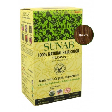 Coloration Ayurvédique SUNAB - Marron - 100g Coloration Ayurvédique SUNAB - Marron - 100g