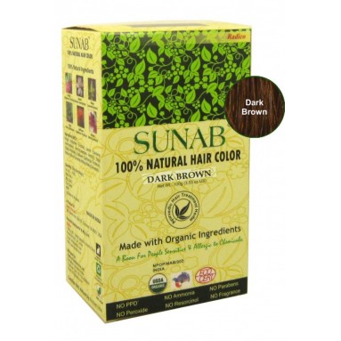 Coloration Ayurvédique SUNAB - Marron foncé - 100g