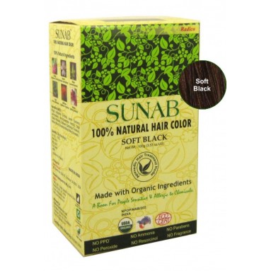 Coloration Ayurvédique SUNAB - Noir doux - 100g Coloration Ayurvédique SUNAB - Noir doux - 100g