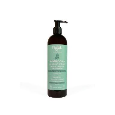 Shampooing 2 en 1 nettoyant et démêlant au savon d'Alep pour cheveux gras - 500 ml - Najel