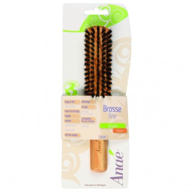 Brosse fine ANAE - bois d'olivier et poils de sanglier Brosse fine ANAE - bois d'olivier et poils de sanglier
